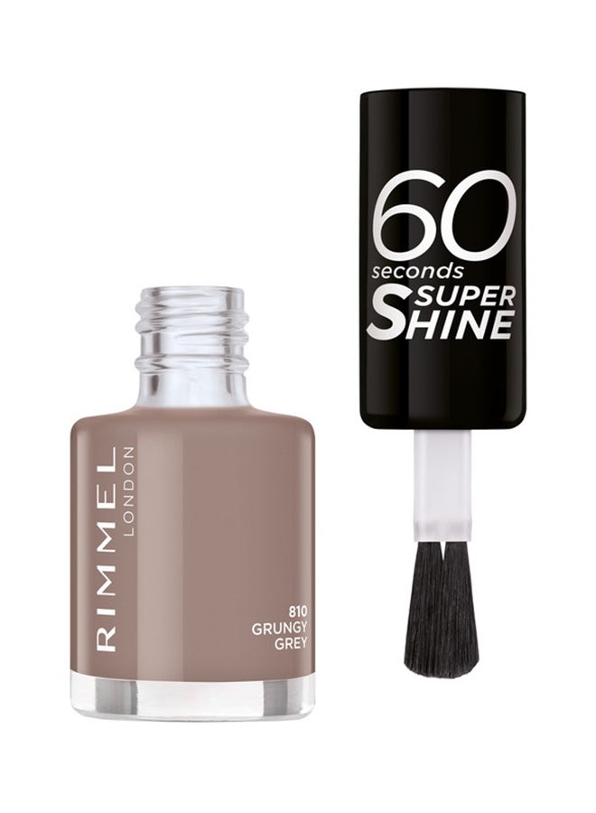60 Seconds Super Shine Nail Polish – 810 –Grungy Grey