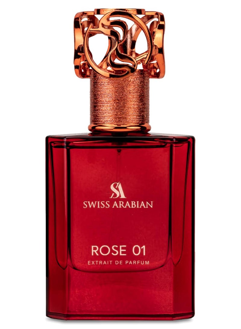 Rose 01 Extrait De Parfum Premium Quality Perfume, Unisex Fragrance, Rose, Floral, Fruity, Luxurious Blend Perfume For Women And Men 50ml
