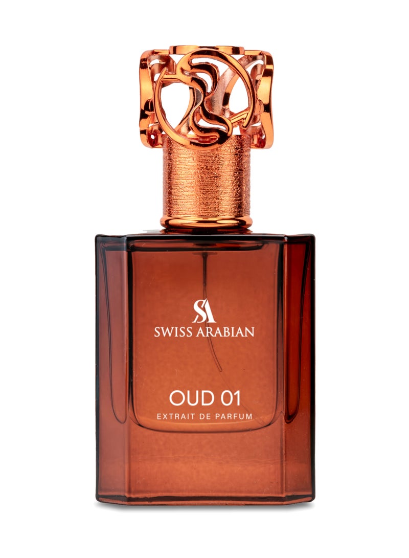 Oud 01 Extrait De Parfum Premium Quality Perfume, Unisex Fragrance, Floral, Oud, Luxurious Blend Perfume For Women And Men 50ml