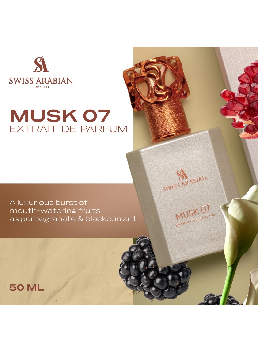 Musk 07 Extrait De Parfum Premium Quality Perfume, Unisex Fragrance, Gourmand, Musk, Luxurious Blend Perfume For Women And Men 50ml - image 2