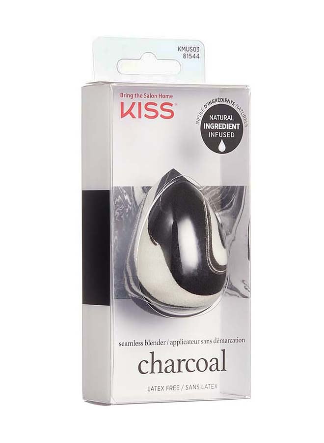 Charcoal Infused Make Up Sponge Black/White - image 2