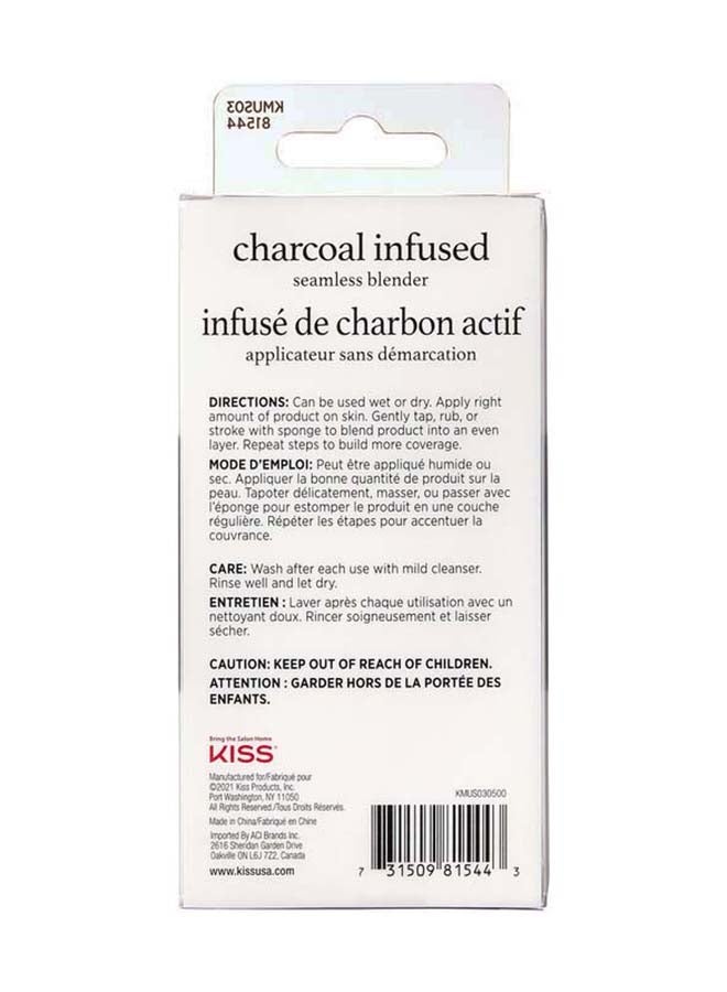 Charcoal Infused Make Up Sponge Black/White - image 4