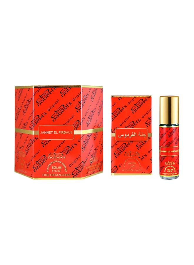 Pack of 6 Jannet El Firdaus Alcohol Free Roll On Oil Perfume 36ml