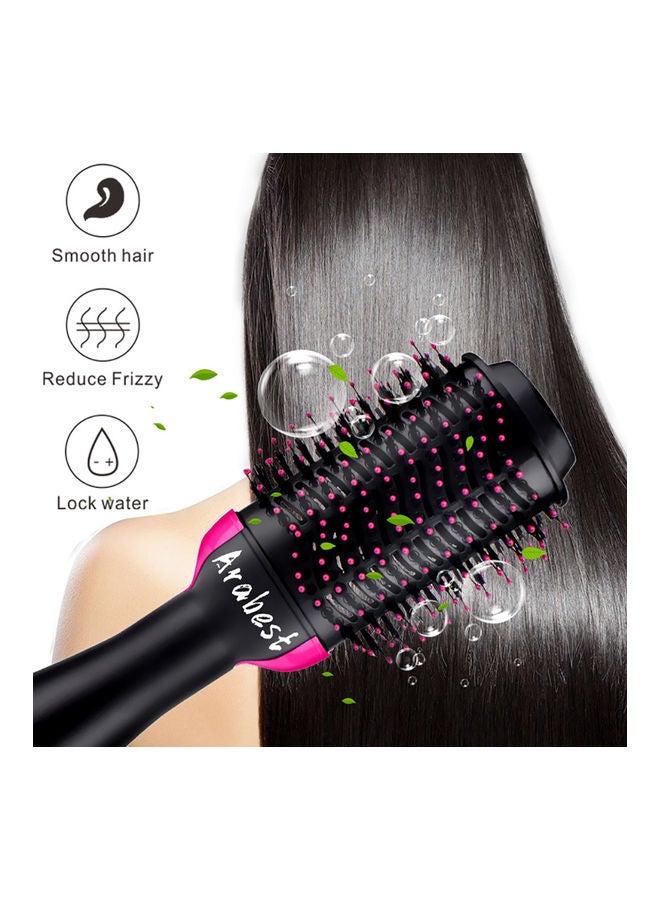 One Step Hot Air Hair Dryer Brush Black/Pink 30cm