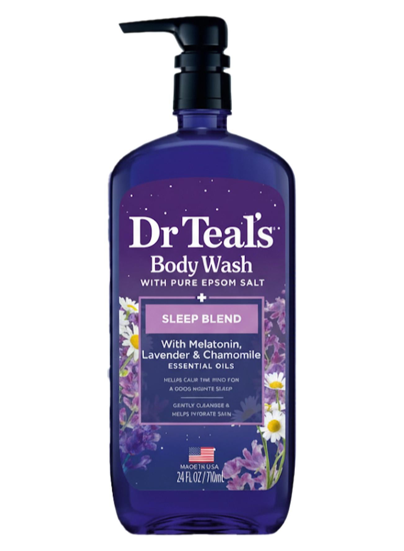 Sleep Blend Body Wash with Pure Epsom Salt & Melatonin - Promotes a Better Night's Sleep with Lavender & Chamomile Oils 710ml