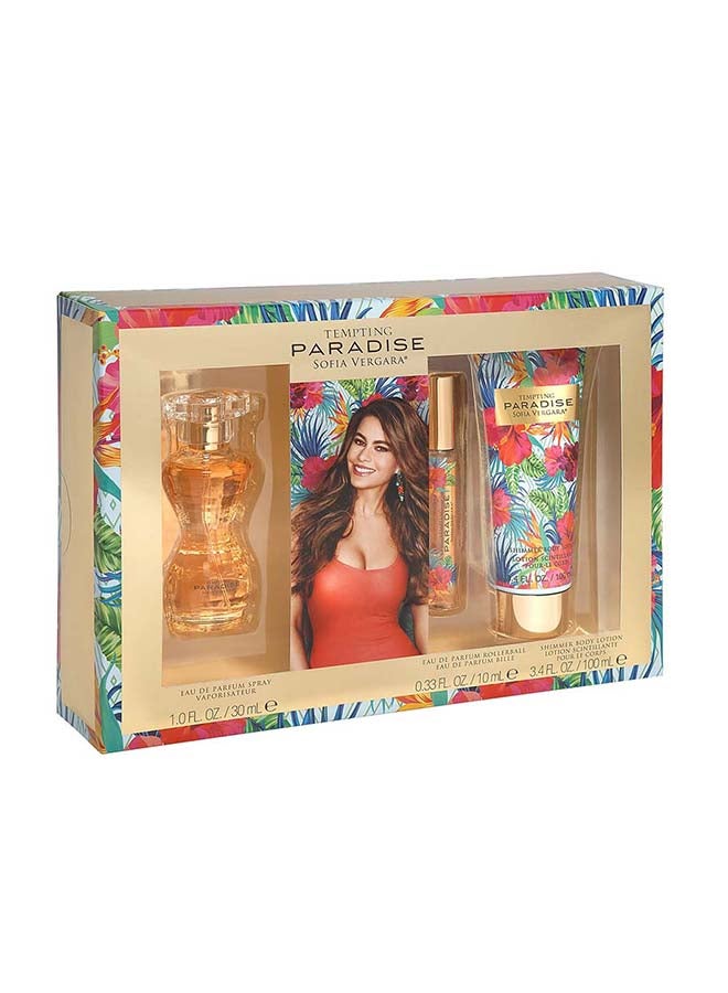 Tempting Paradise Edp + Roll-On + Shimmer Body Lotion Set 140ml