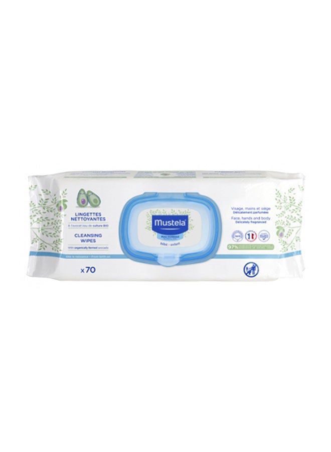 Pack Of 1 Avocado Cleansing 70 Wipes Multicolour