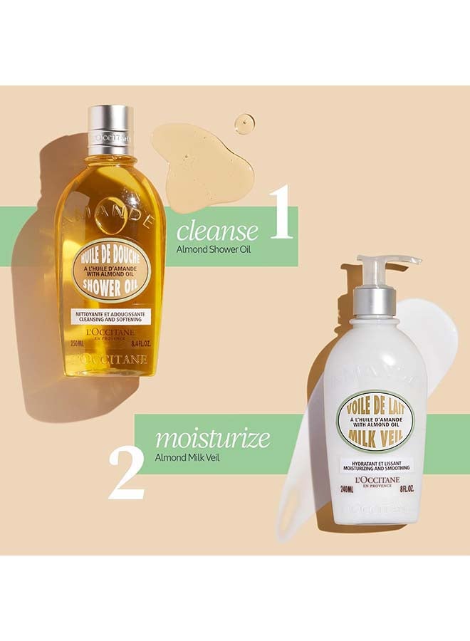 Moisturizing, Softening Almond Milk Veil 8.4 oz white 240ml - image 6
