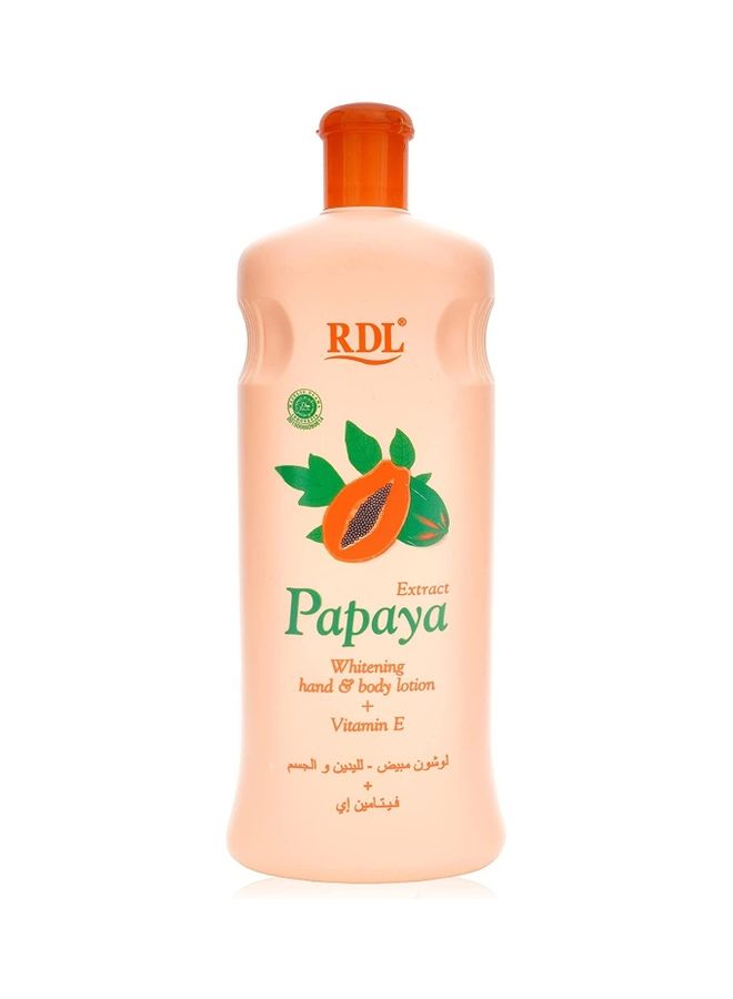 Papaya Extract Whitening Hand And Body Lotion 600ml
