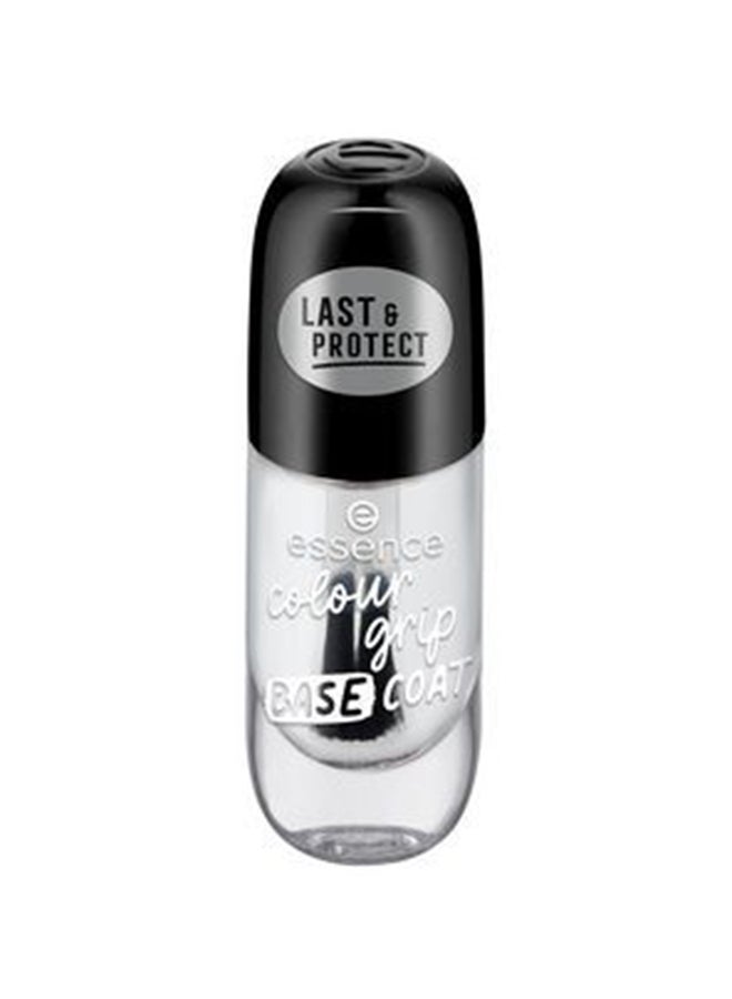 Colour Grip Base Coat | Quick Dry | Protects Nails from Discoloration | Extends Durability of Nail Polish | Vegan Formula | High Gloss Gel Finish | Long-Lasting Nail Care | 8ml (Pack of 1) Clear
