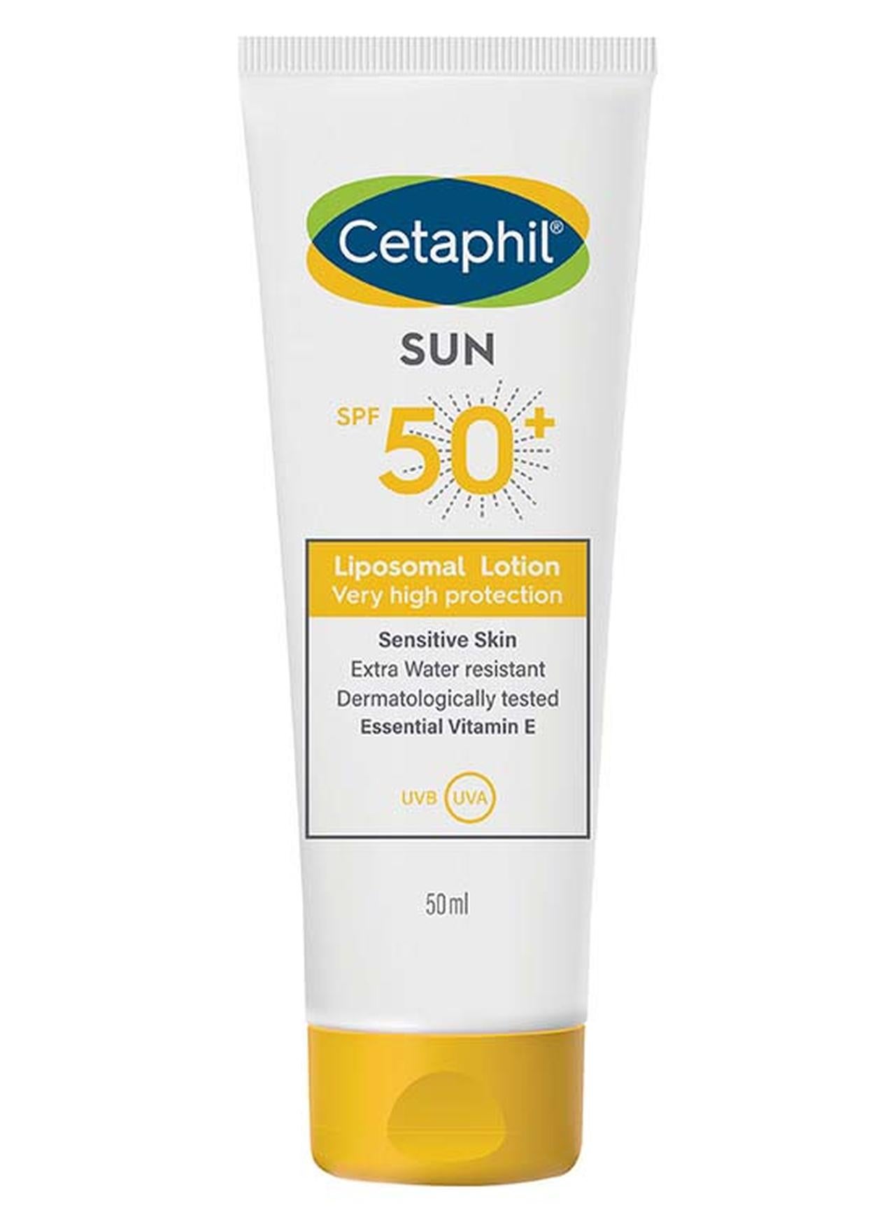 Sun Liposomal Lotion Spf 50+, Face And Body Moisturizer Sunscreen For Sensitive Skin, Very High Protection And Extra Water Resistant. Contains Essential Vitamin E And Aloe Vera, Unscented 50ml