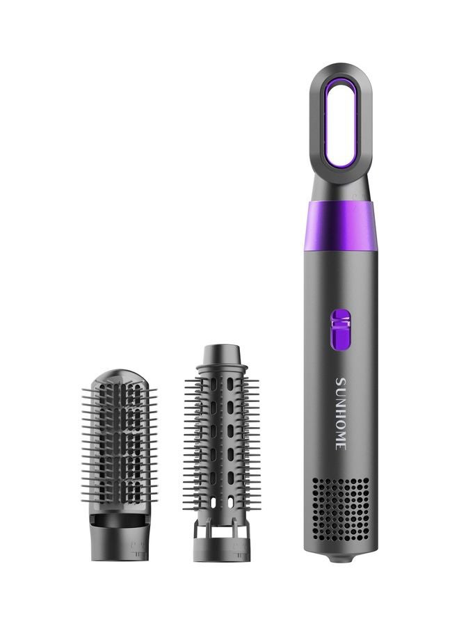 3-In-1 Hair Dryer Brush Purple/Black