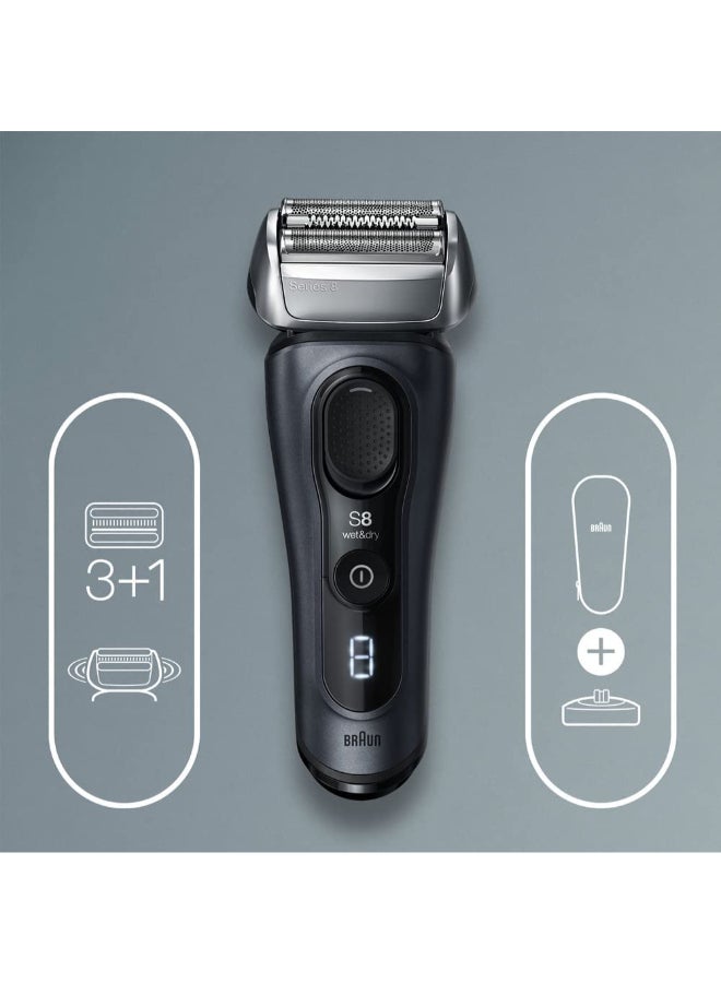 Series 8 Wet & Dry Shaver With Charging Stand And Travel Case 8413S Black 23.2 x 8 x 16.2cm - image 6