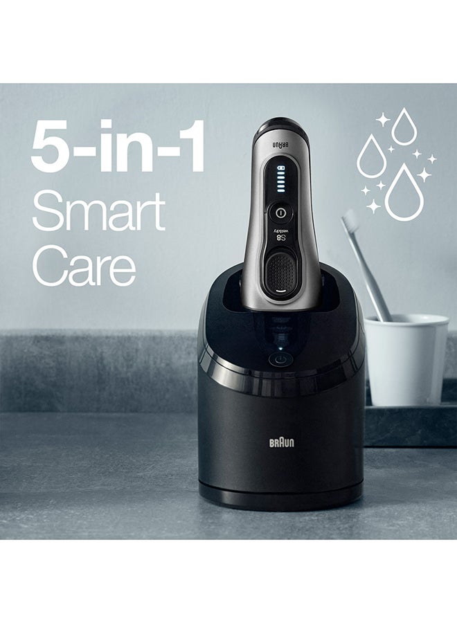 Series 8  Wet & Dry Shaver With 5-In-1 Smartcare Center And Travel Case 8467CC Silver 25.4 x 15.7 x 16.1cm - image 4