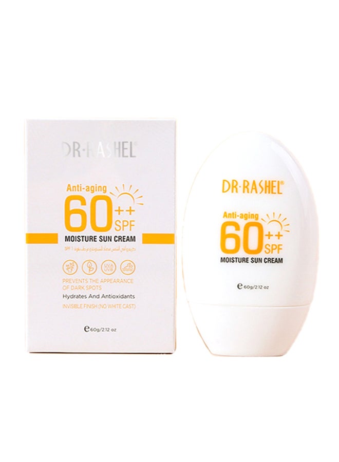 Anti-Aging Moisturizing Sunscreen Cream SPF 60++ White 60grams