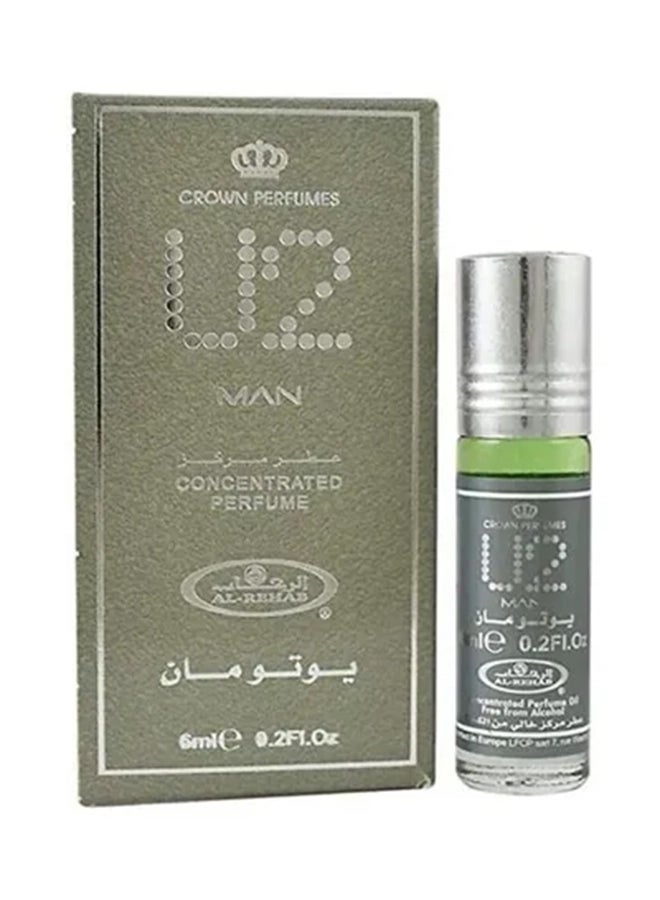 6-Piece U2 Man Concentrated Perfume Oil 6ml