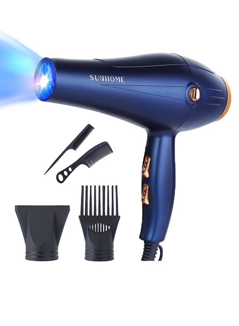 5-Piece Professional Hair Dryer Set ,1800W Blue