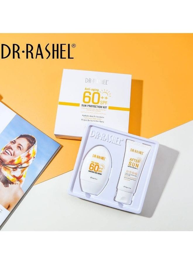 Pack Of 2 Hydrating And Anti-Aging Sun Protection Kit Clear 120grams