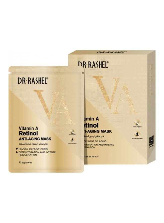 5-Piece Vitamin A Retinol Anti-Aging Mask 25grams