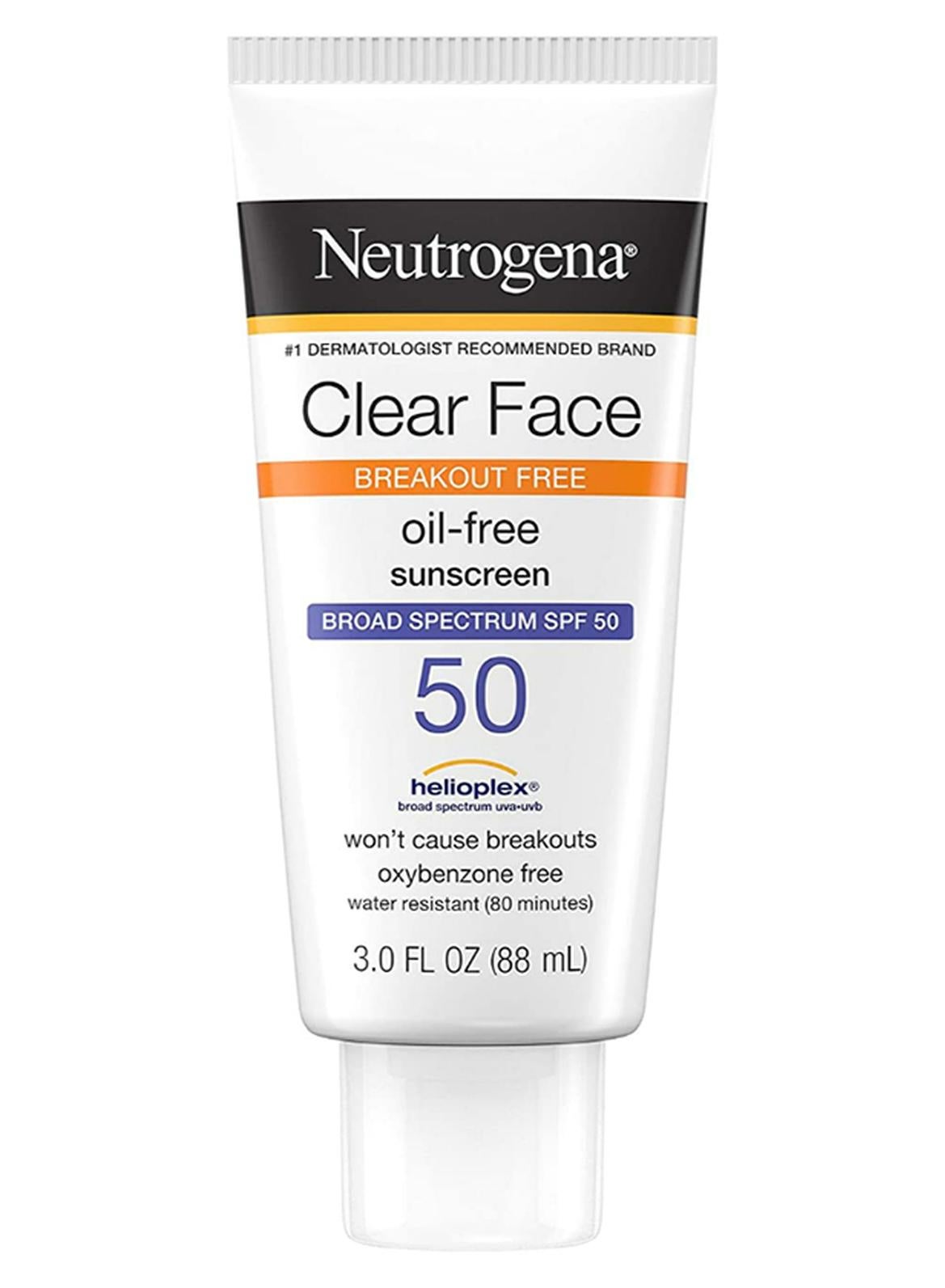 Clear Face Oil Free Sunscreen 3Fluid Ounce