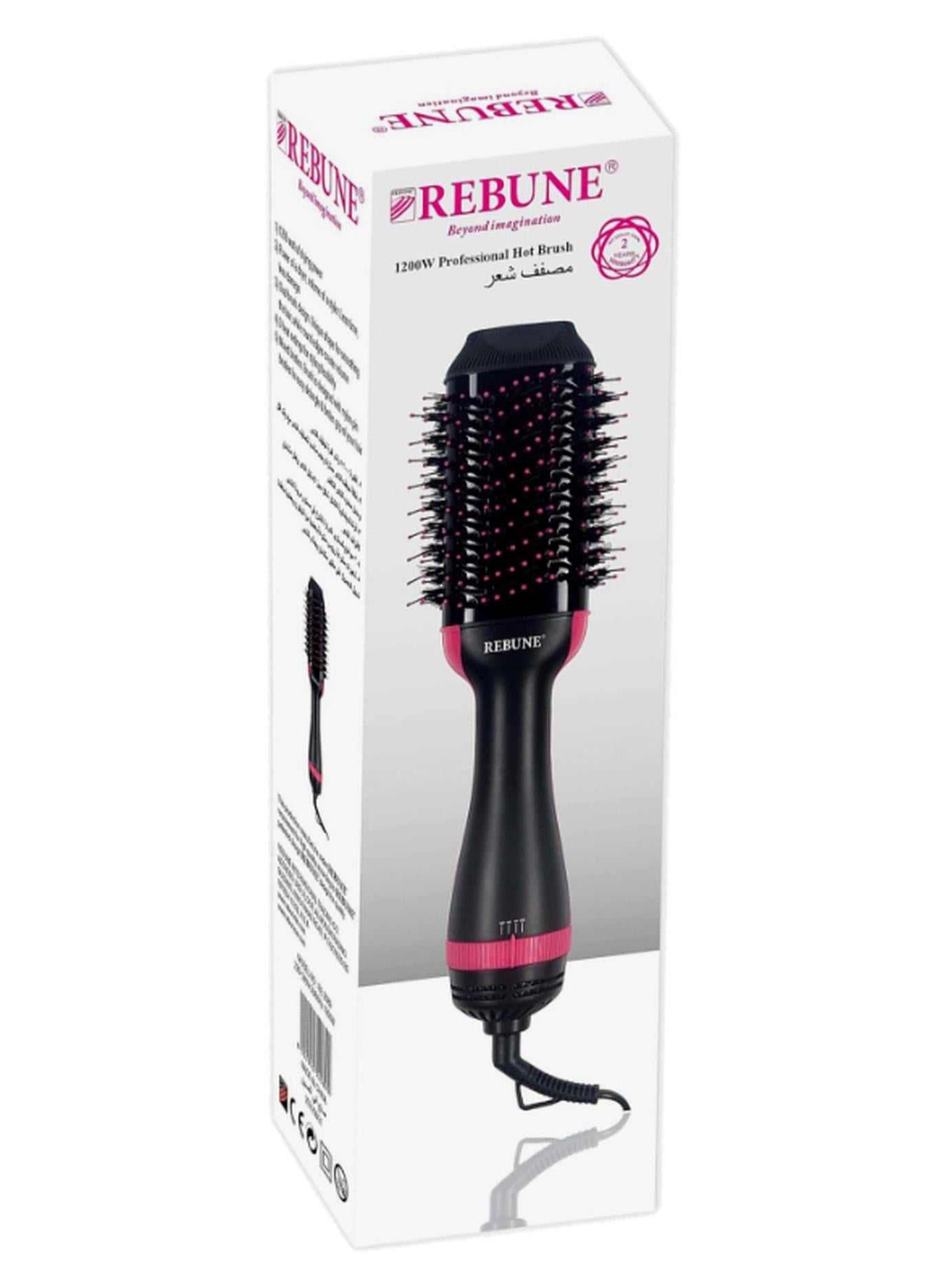 1200W Hot Air Styler New Hair Styler One-Step Volumizer Negative Ionic Technology Hair Dryer and Hot Air Brush Black/Pink