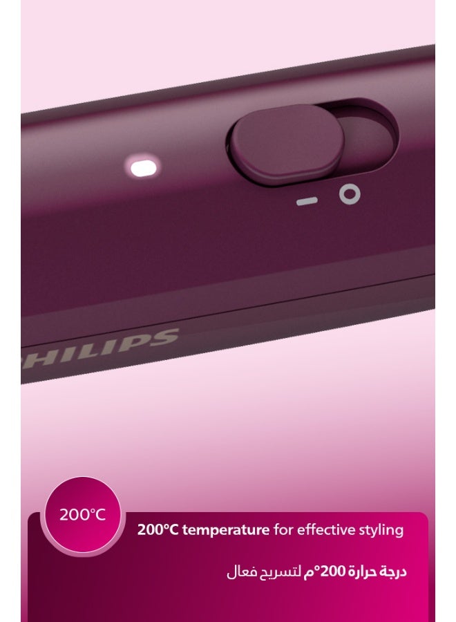 Heated straightening brush BHH730/03|Naturally straight hair in 5 minutes|  Keratin infused ceramic coating|1 temperature mode| Triple bristle detangles and  protect the scalp Black - image 9