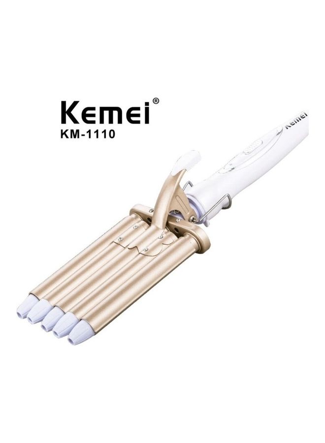 5 Barrel Portable Hair Curler Electric Iron White/Beige 1.8meter