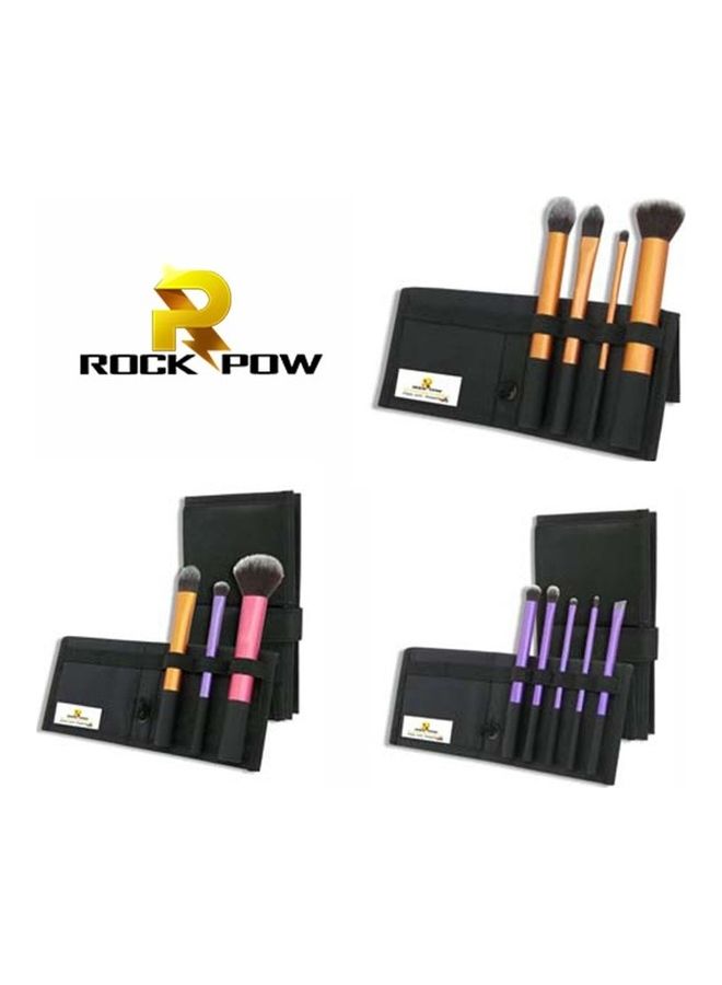 Pack Of 3 Make-Up Brush Set Multicolour