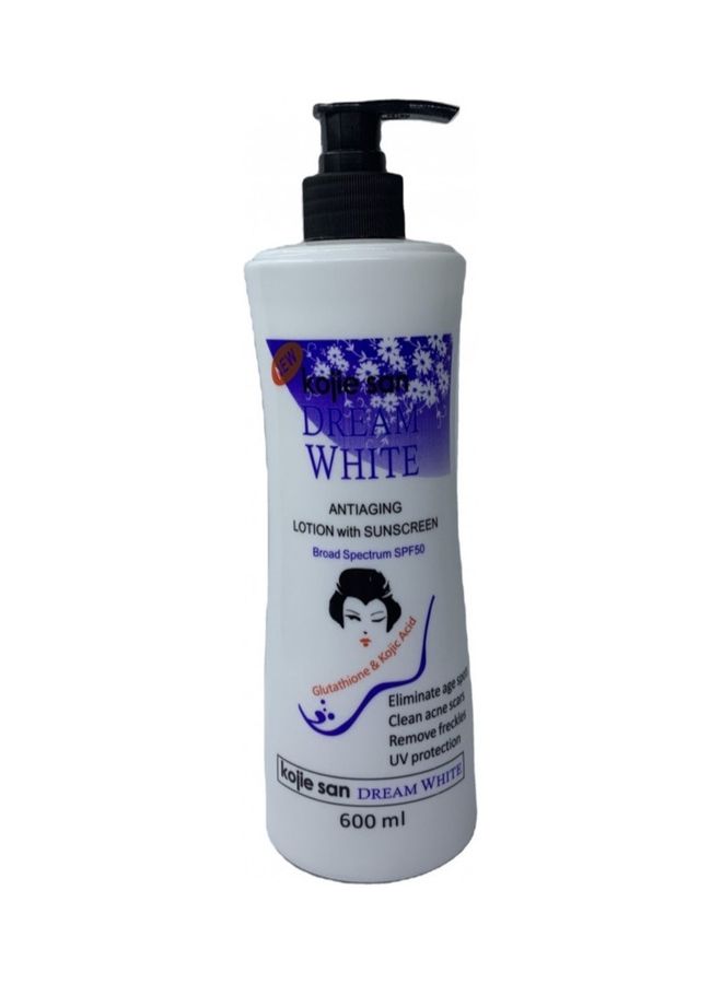 Dream White Antiaging Lotion With Sunscreen Broad Spectrum SPF50 600ml