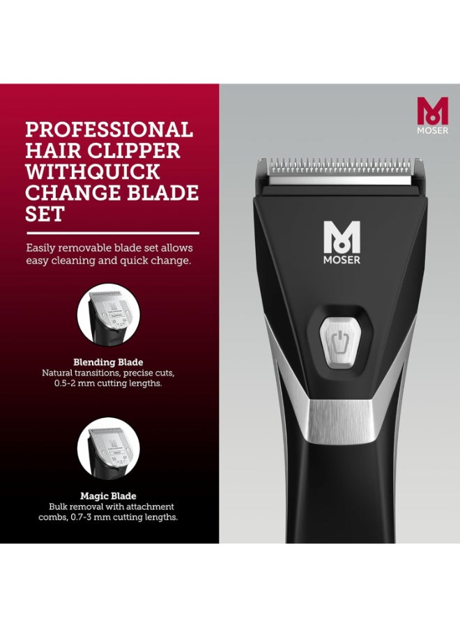 Kuno Professional Premium Cord/Cordless Clipper, Long-Life Brushless Motor, Durable Li-Ion Battery, Easily Removable Blade, Black, 1887-0150 Black - image 9