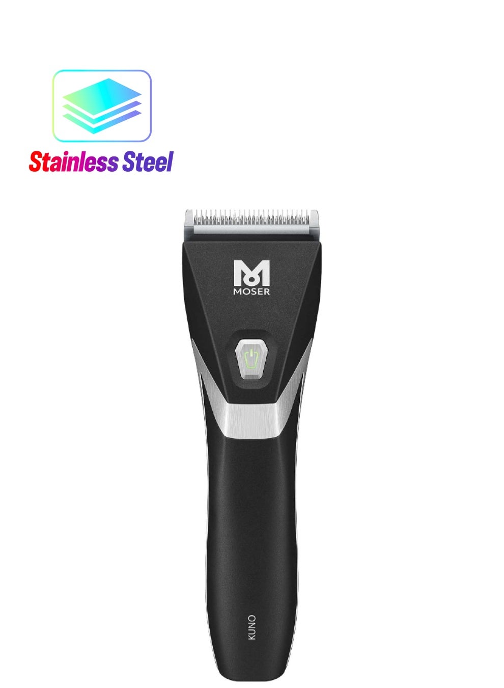 Kuno Professional Premium Cord/Cordless Clipper, Long-Life Brushless Motor, Durable Li-Ion Battery, Easily Removable Blade, Black, 1887-0150 Black