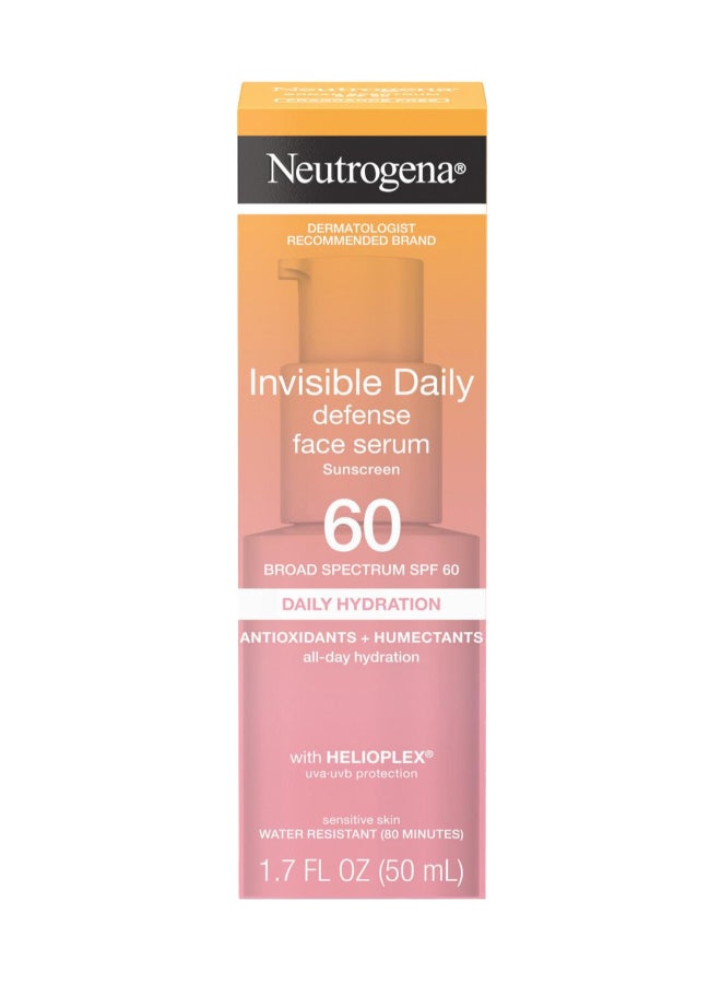 Invisible Daily Defense Face Serum Sunscreen, Spf 60 (1.7 Fl Oz) Packaging May Vary 1.7Fluid Ounce