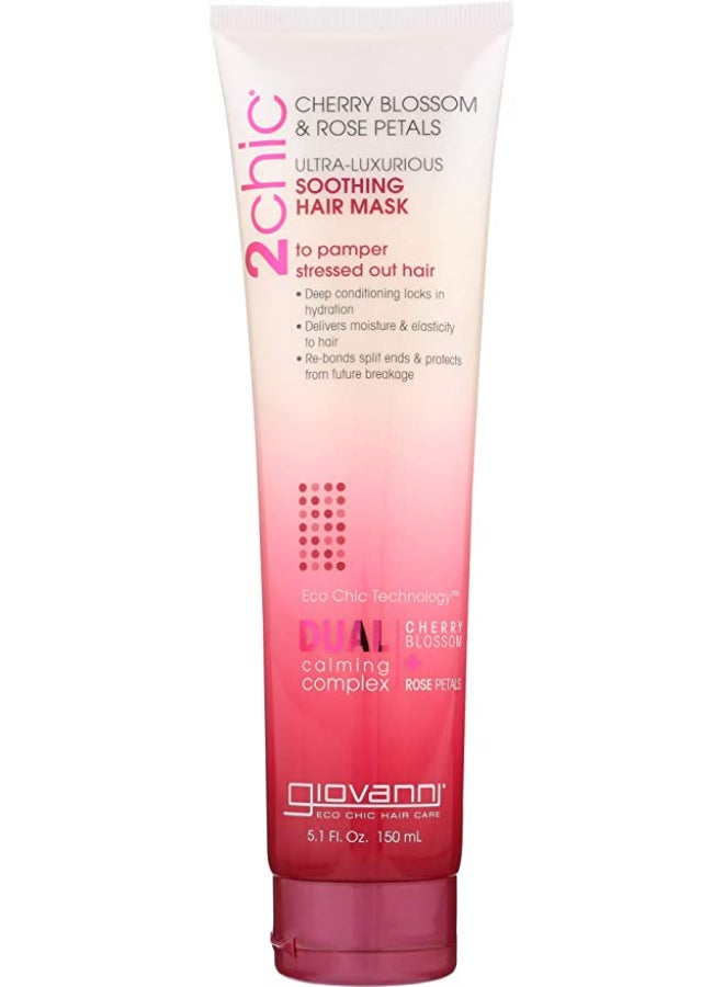 2Chic Cherry Blossom & Rose Petals Ultra-Luxurious Soothing Hair Mask 150ml