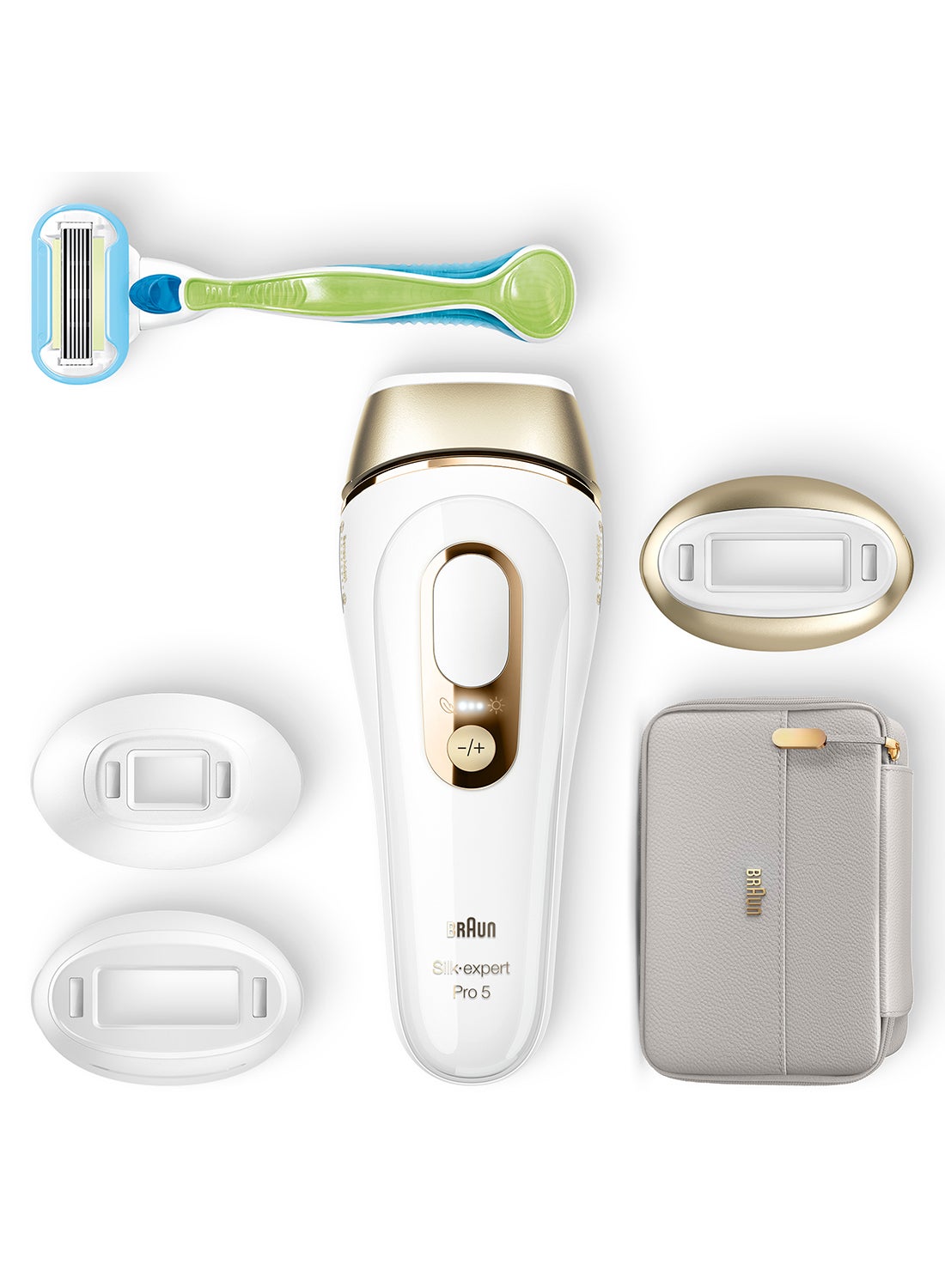 Silk·expert Pro 5, At-Home Laser, IPL Hair Removal Device, Permanent Visible Hair Removal, Gift for Women, PL5257 White/Gold - image 6