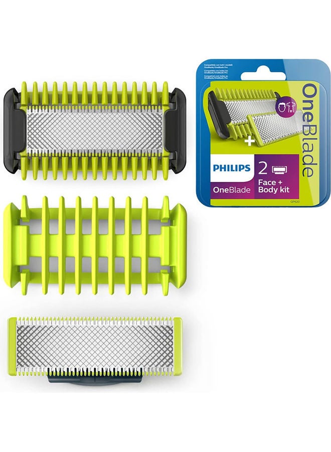 OneBlade 2 x Replacement Blades  QP6520/50 Green