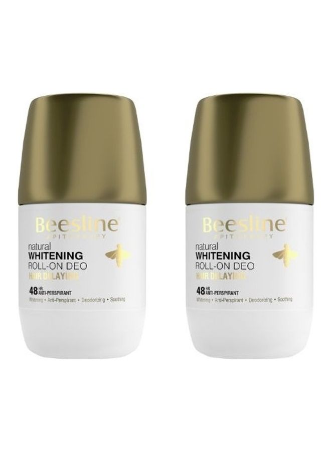 Whitening Roll-On Deodorant Hair Delaying Pack of 2 50ml