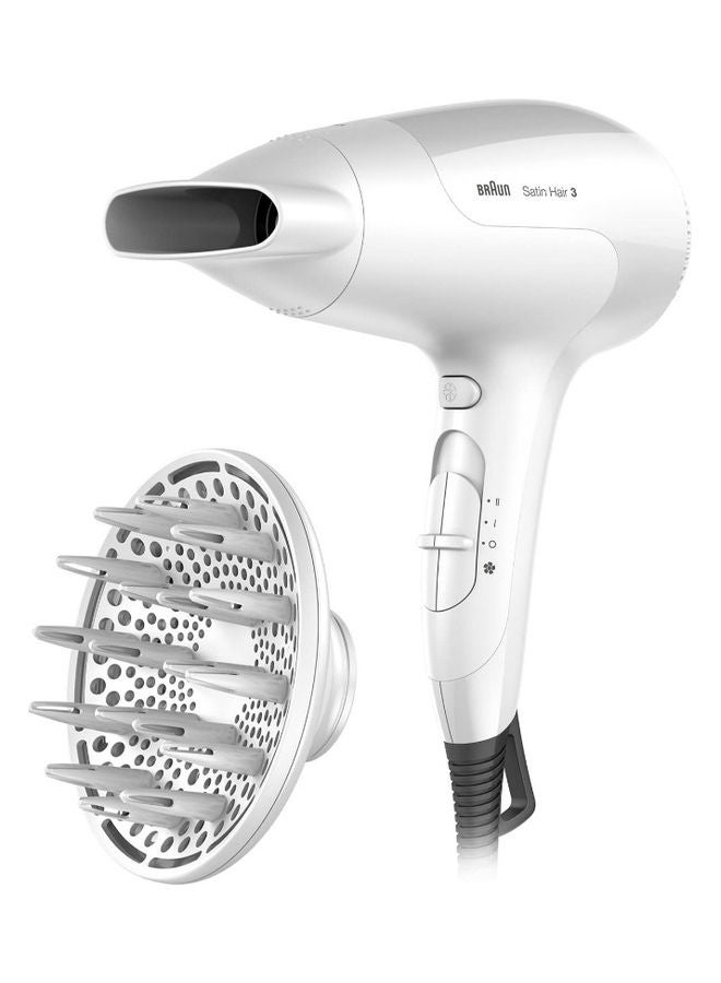 Satin Hair 3 Power Perfection Hairdryer With Iontec And Styling Nozzle 2000 Watts 19.6 x 10 x 28.5cm