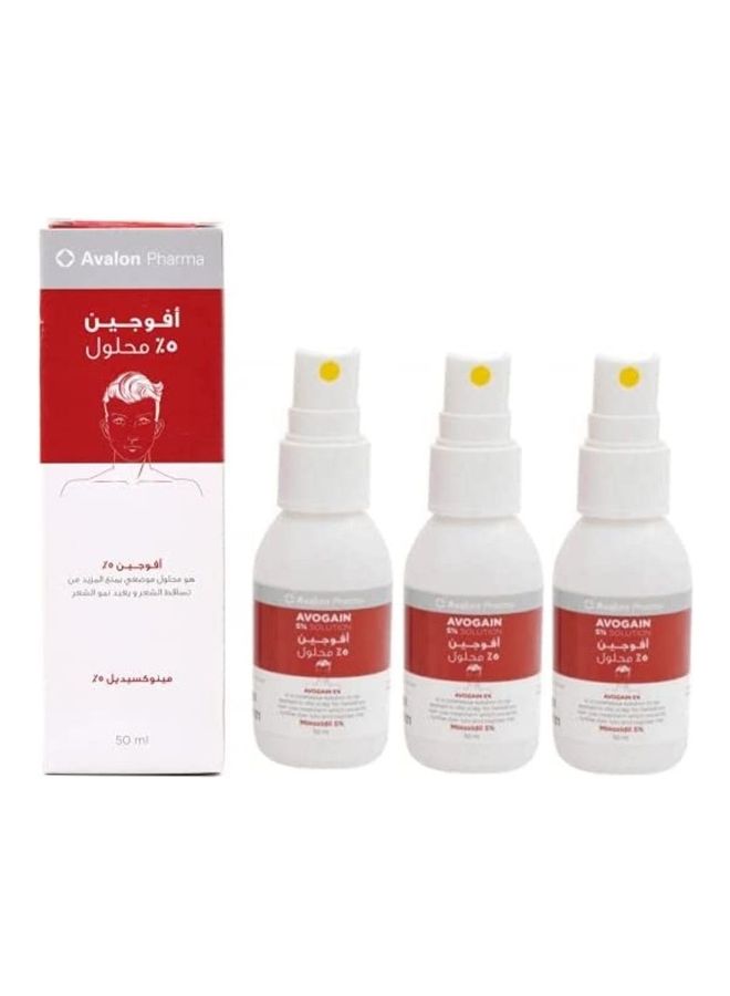 Avogain 5% Minoxidil Solution 3 Month Supply 50ml