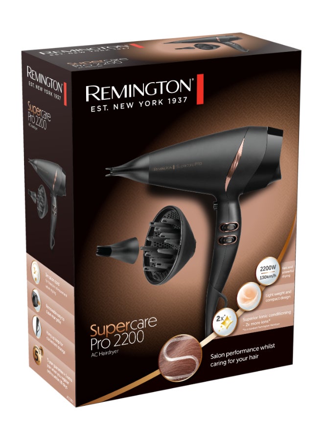 Supercare Pro 2200 Ac Hair Dryer REAC7200 939grams - image 2
