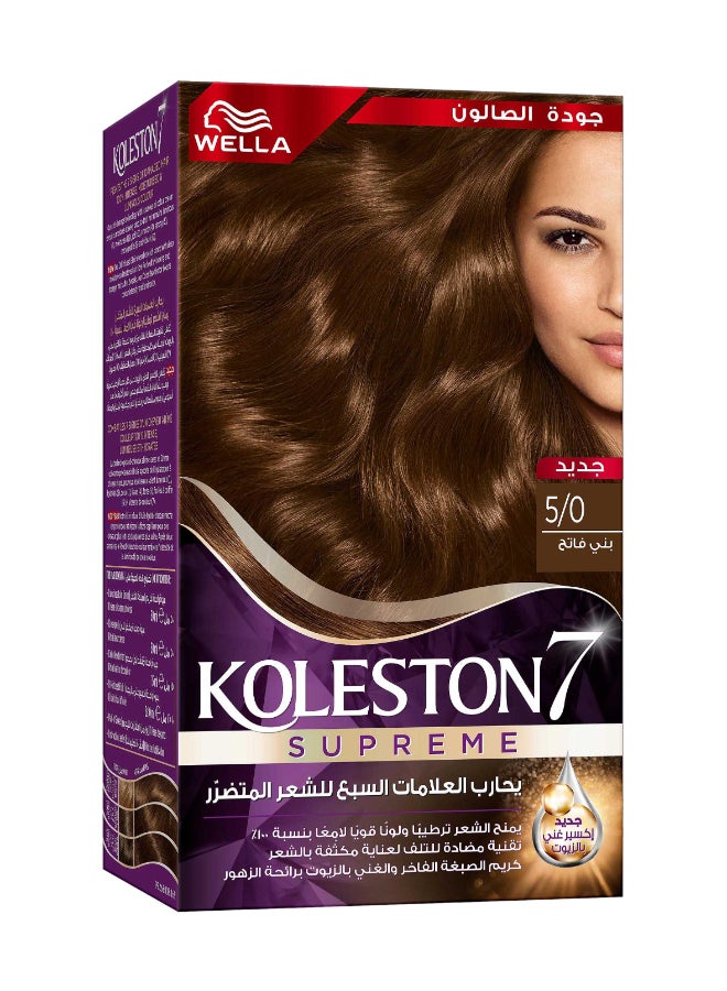 Koleston Supreme Hair Color 5/0 Light Brown - image 2