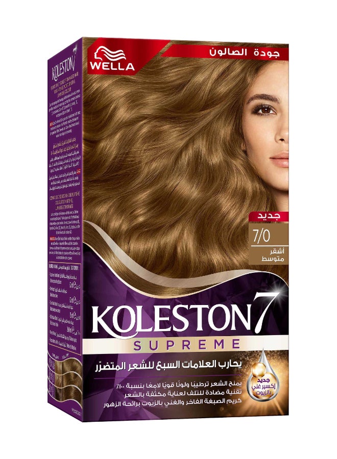 Koleston Supreme Hair Color 7/0 Medium Blonde - image 2