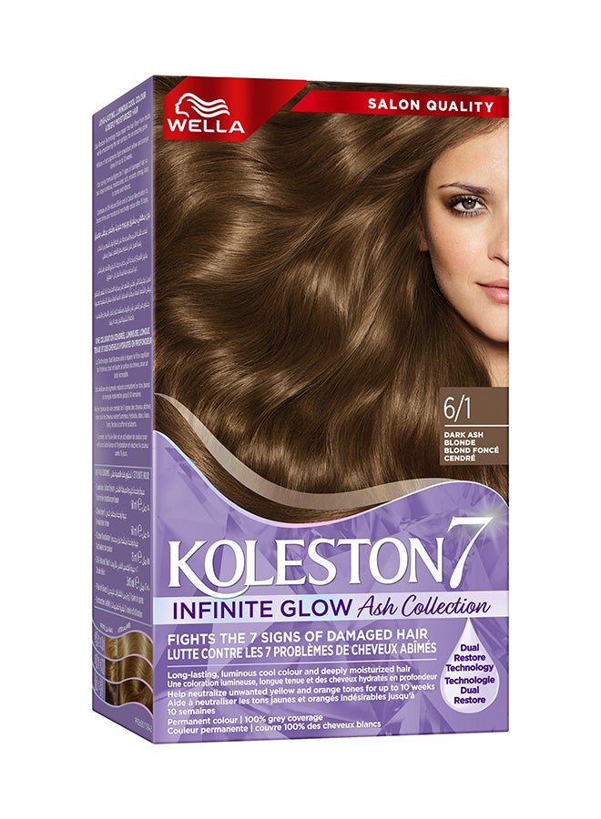 Koleston Supreme Hair Color 6/1 Dark Ash Blonde - image 2