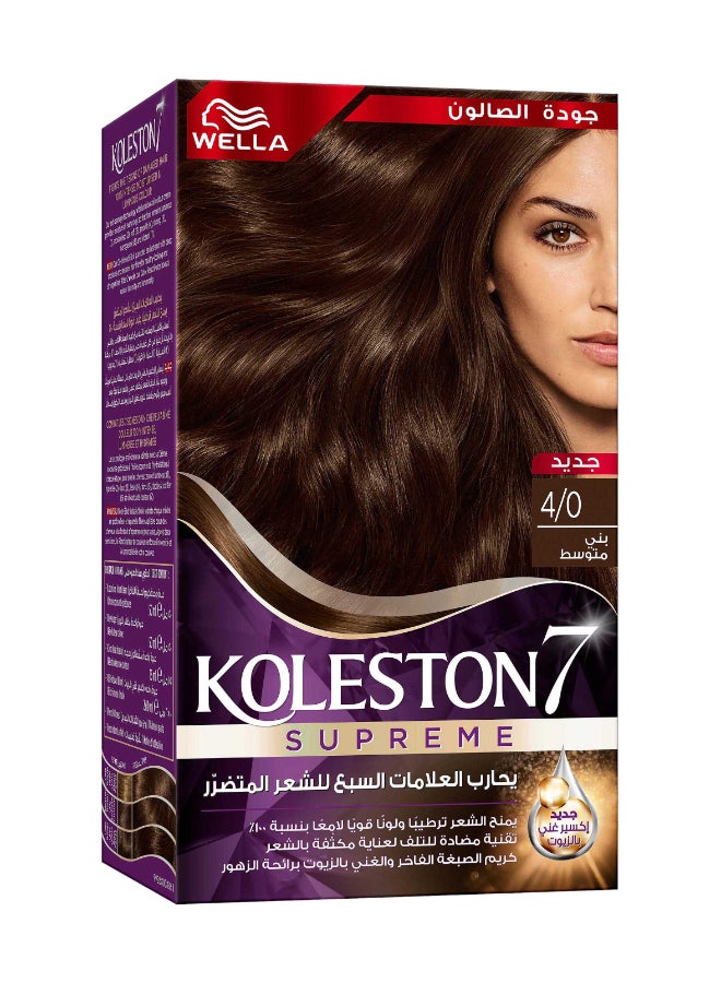 Koleston Supreme Hair Color 4/0 Medium Brown - image 2