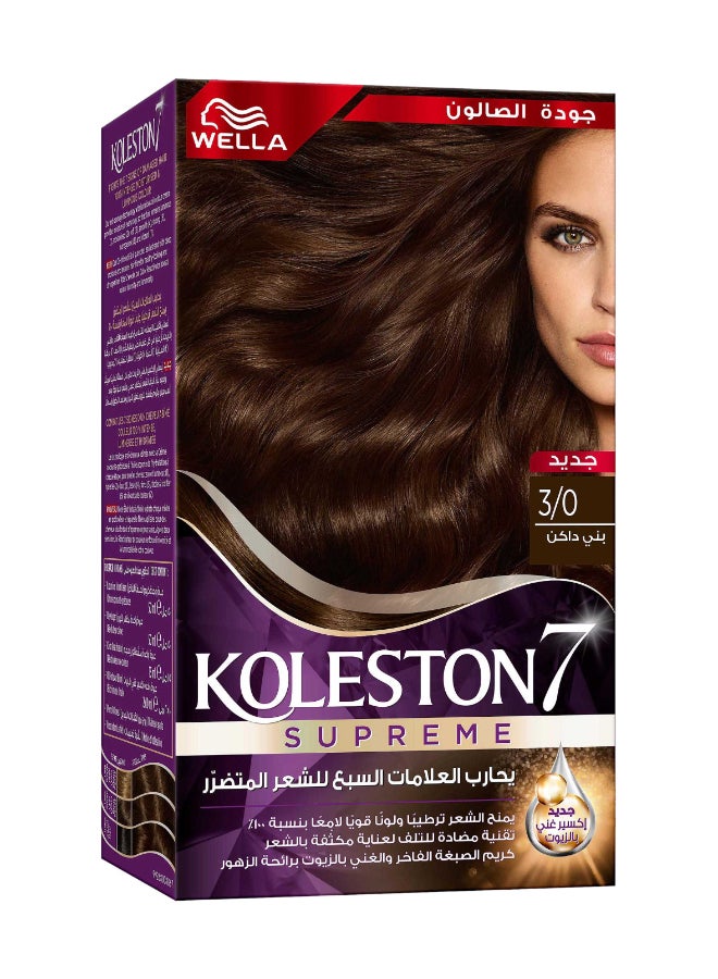 Koleston Supreme Hair Color 3/0 Dark Brown - image 2