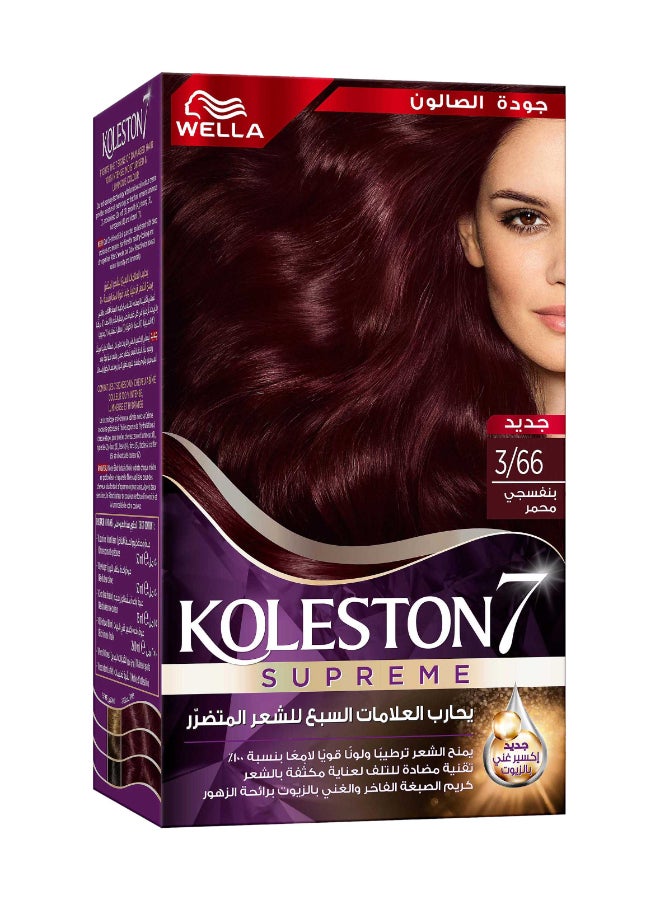 Koleston Supreme Hair Color 3/66 Violet Auburn - image 2