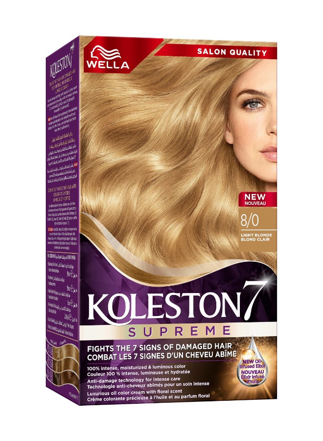 Koleston Supreme Hair Color 8/0 Light Blonde