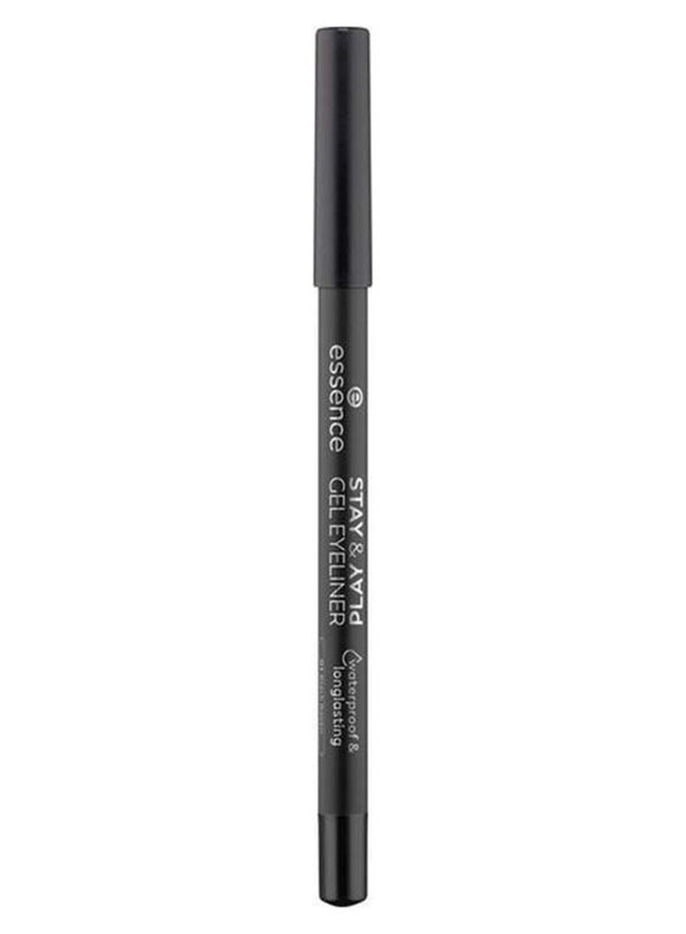 STAY & PLAY GEL EYELINER | 01 Black Raven | Longlasting Waterproof Smudgeproof Gel Formula | Intense Color Payoff | Creamy Smooth Pencil for Everyday Eye Makeup | 1.30g Black Raven