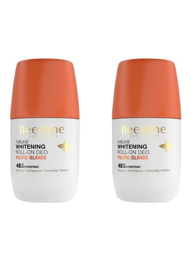 Pack of 2 Natural Whitening Roll-On Deo Pacific Islands 100ml