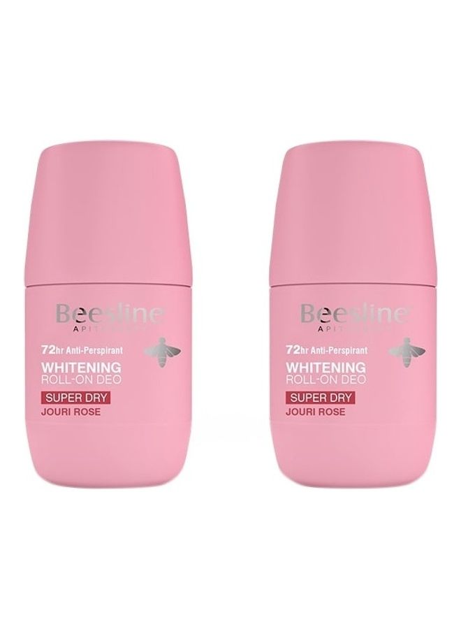 Pack of 2 Whitening Roll-On Deodorant Super Dry Jouri Rose 100ml