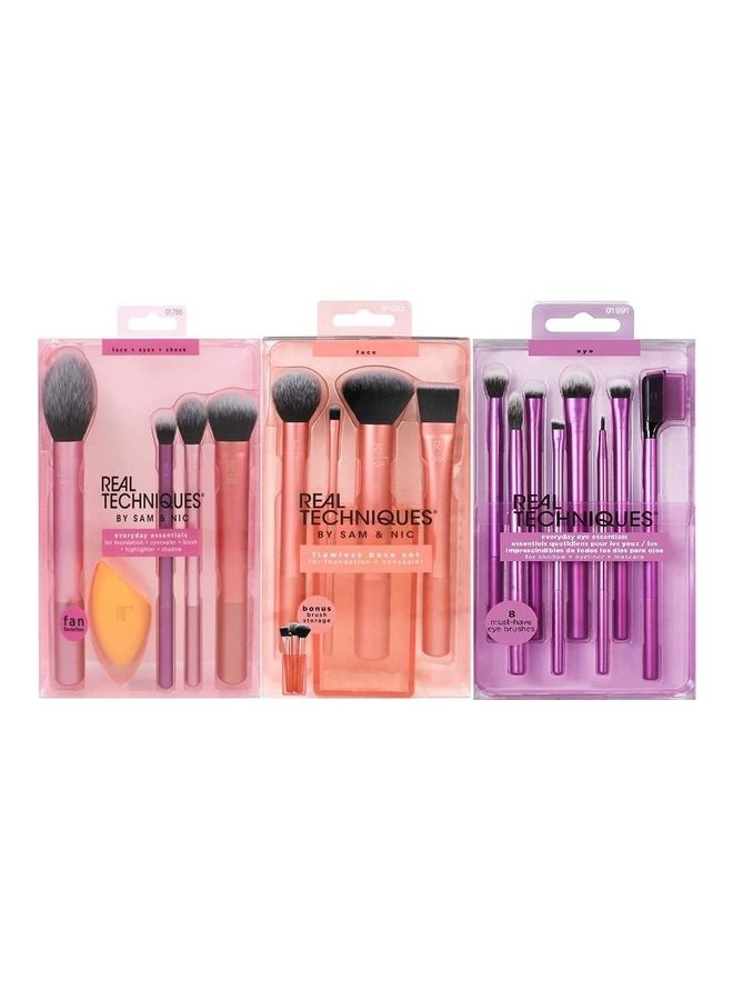 Brush Set Everyday Essentials Flawless Base Enhanced Eye Multicolor